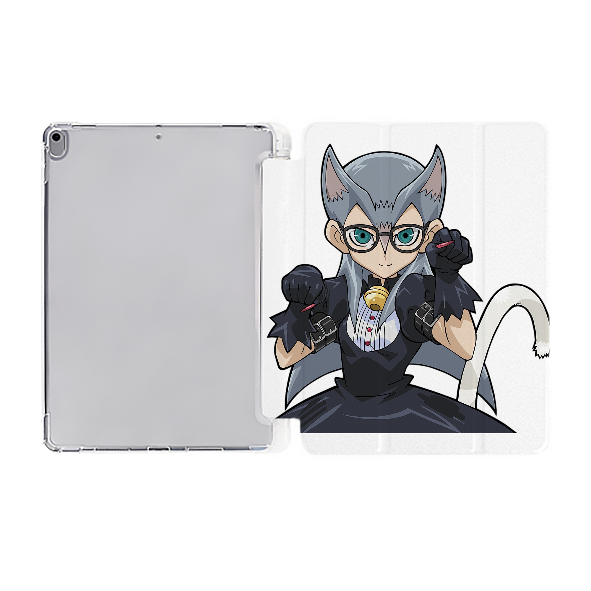 （画像用） 遊☆戯☆王 Yu-Gi-Oh! IPad ケース ペン収納付き 三つ折りスタンド PUレザー×シリコン 対応機種9.5/10.5/10.9インチ